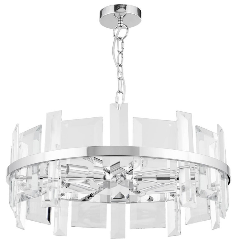 Люстра Harlow Crystal Round Chandelier chrome 5 Хром в Ижевске | Loft Concept 