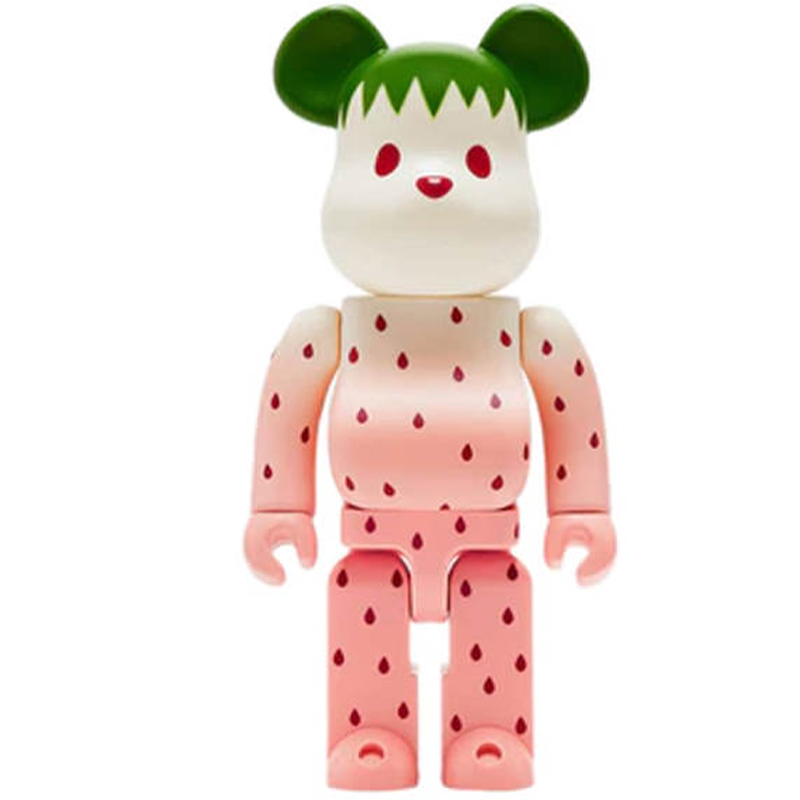 Статуэтка Bearbrick Strawberry Белый Розовый Зеленый в Ижевске | Loft Concept 