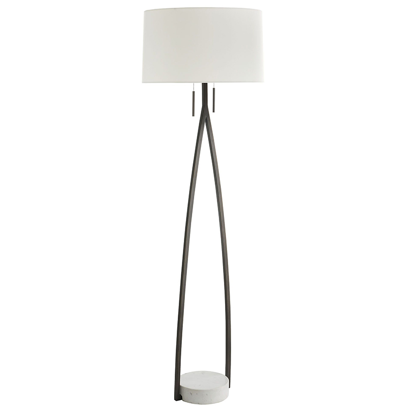 Торшер Arteriors KENNA FLOOR LAMP Черный Белый в Ижевске | Loft Concept 