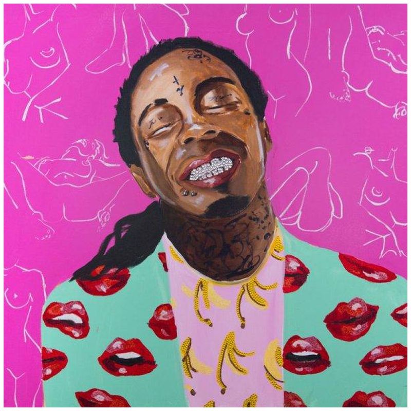 Картина Lil Wayne with Kama Sutra Wallpaper Мульти в Ижевске | Loft Concept 