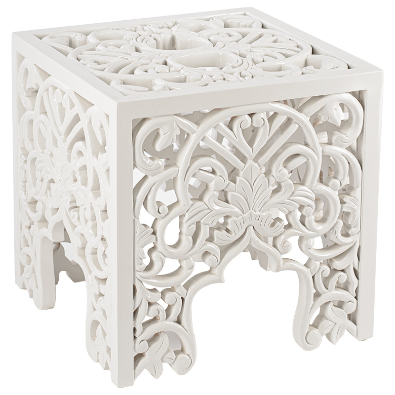 Приставной стол Side Table White lace Белый в Ижевске | Loft Concept 