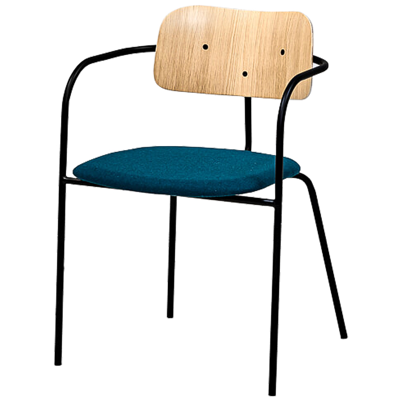 Стул Pilar Loft Stool blue Черный Морская синь Древесина в Ижевске | Loft Concept 