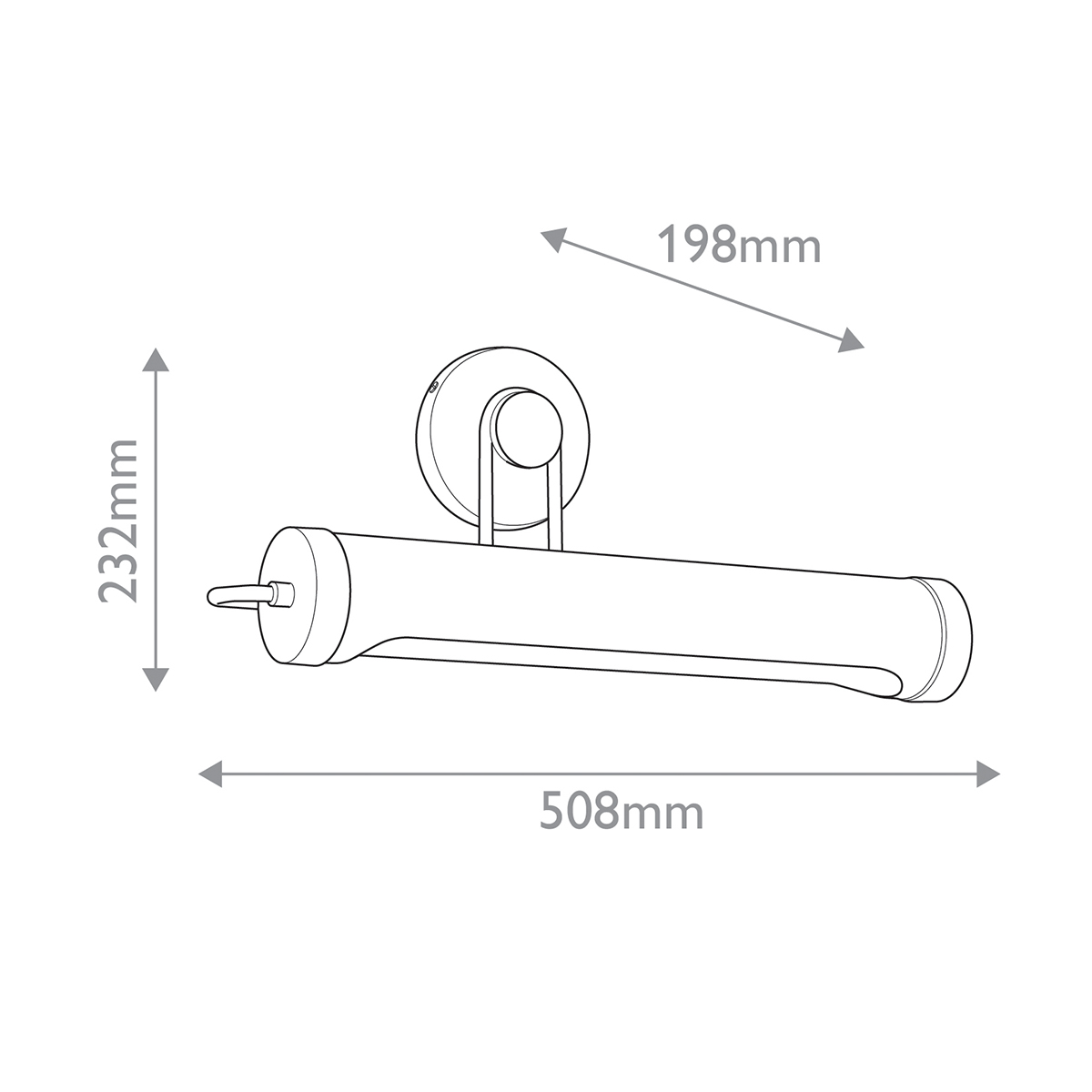 Светильник для картин цвета латунь с длинным цилиндрическим плафоном Alora в Ижевске
