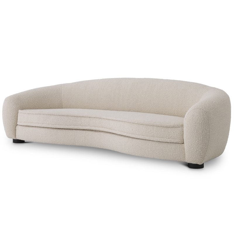 Диван Eichholtz Sofa Freud Boucle cream Кремовый Черный в Ижевске | Loft Concept 