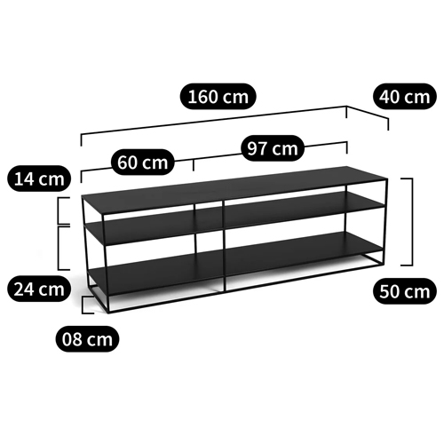 ТВ-тумба стальная с полками Chad TV-Stand в Ижевске