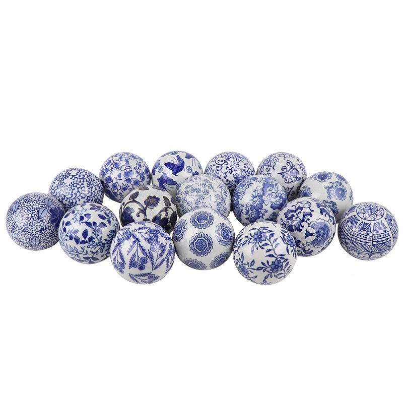 Статуэтка Oriental Blue & White Pattern Ball Белый Синий в Ижевске | Loft Concept 