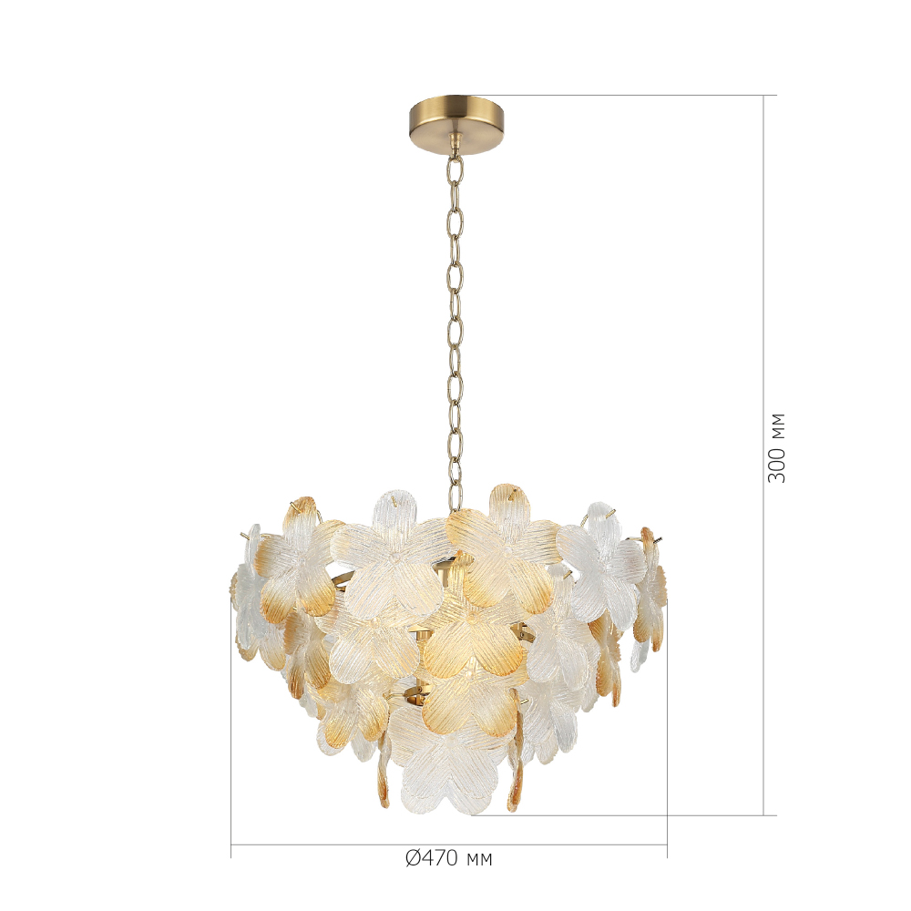 Люстра конусообразная с цветочными мотивами Light Floral Glow в Ижевске