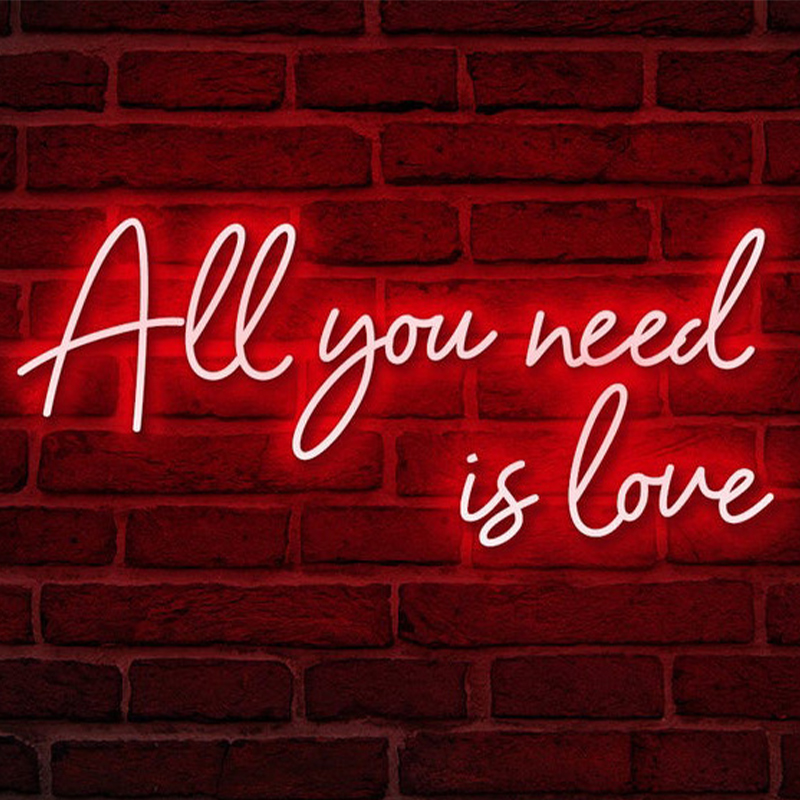 Неоновая настенная лампа All You Need is Love Neon Wall Lamp Красный Прозрачный Красный Неоновая настенная лампа All You Need is Love Neon Wall Lamp Красный Прозрачный Красный в Ижевске | Loft Concept