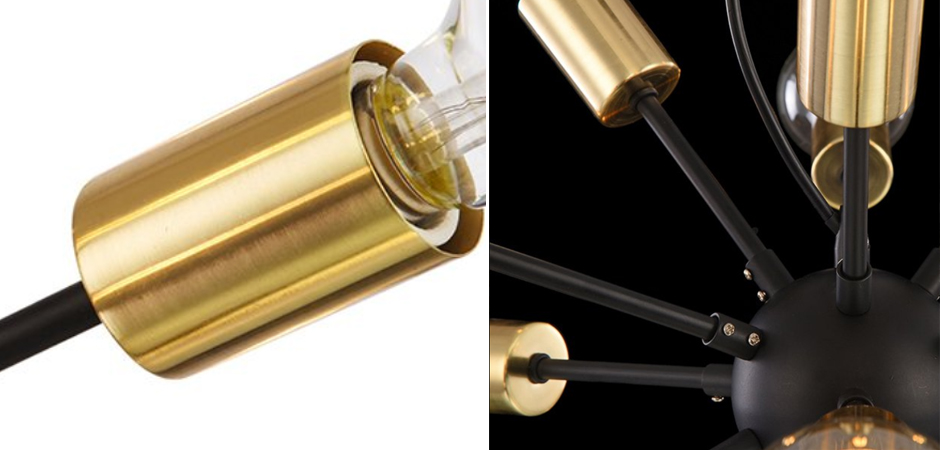 Люстра Sputnik 12 Black and Gold - фото №1