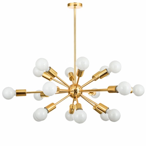 Люстра Sputnik Gold Chandelier 18 Глянцевое золото в Ижевске | Loft Concept 