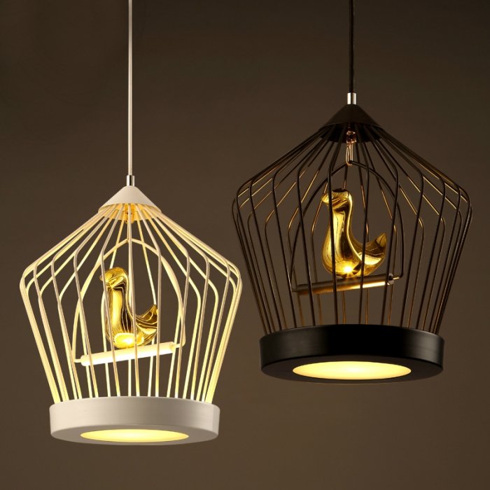 Подвесной светильник Cage Golden Bird  в Ижевске | Loft Concept 