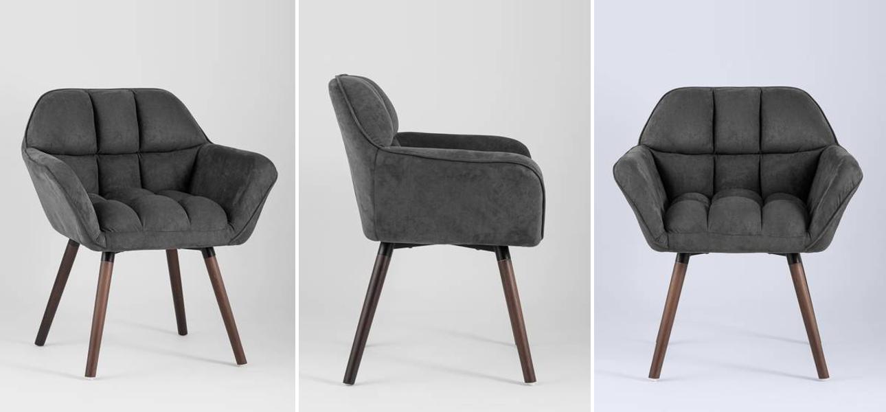 Кресло Ilaria цвет тёмно-серый - фото