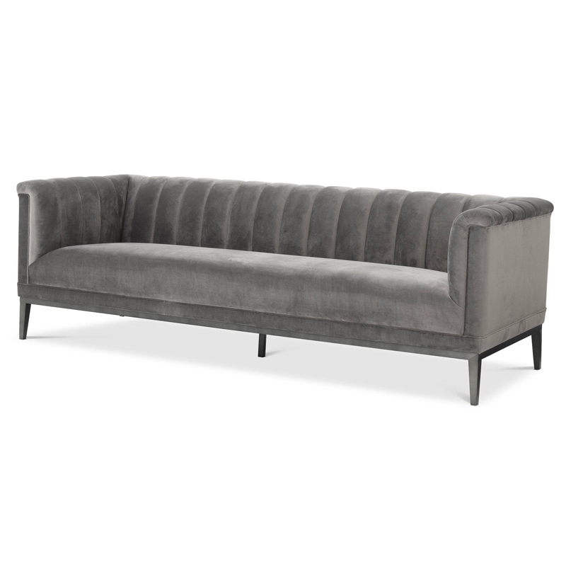 Диван Eichholtz Sofa Raffles grey Серый Темная бронза в Ижевске | Loft Concept 