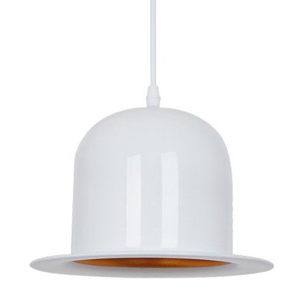 Подвесной светильник Pendant Lamp Banker Bowler Hat White II Белый в Ижевске | Loft Concept 