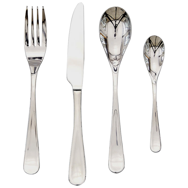 Столовые приборы на 4 персоны Contemporary Cutlery Set Серебряный в Ижевске | Loft Concept 