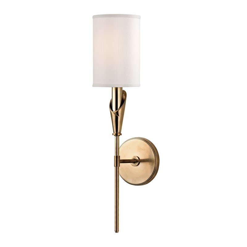 Настенный светильник Wall Sconce TATE 1311-AGB Латунь Белый в Ижевске | Loft Concept 