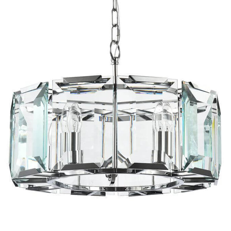 Люстра Lari Harlow Crystal Round Chandelier chrome 5 Хром в Ижевске | Loft Concept 