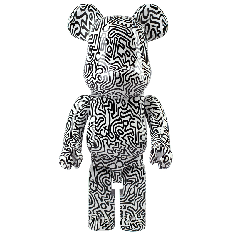 Статуэтка  Bearbrick Keith Haring Ver. 4 Черно-белый в Ижевске | Loft Concept 