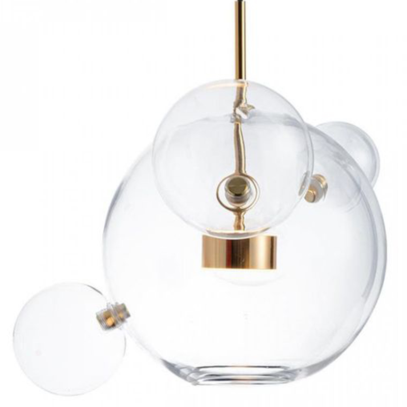 Подвесной Светильник Giopato & Coombes Bollr Pendant 4 BUBBLE LAMP золото Белый Золотой Прозрачное Стекло в Ижевске | Loft Concept 