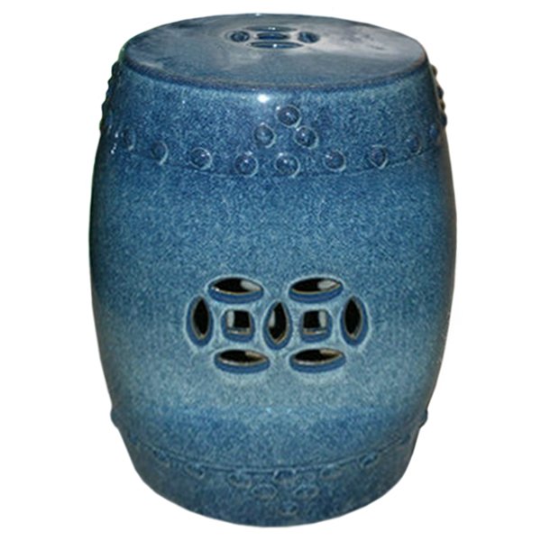 Китайский табурет ceramic garden stool blue AMBRE  Винтажный голубой в Ижевске | Loft Concept 