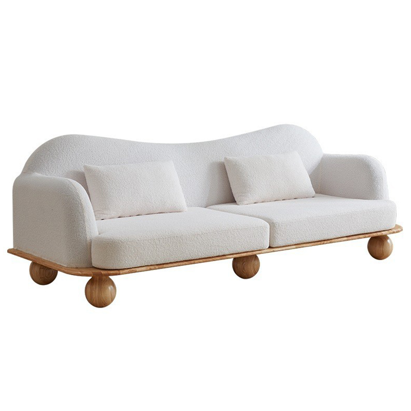 Диван Gould Wooden Forms Sofa Коричневый Белый в Ижевске | Loft Concept 