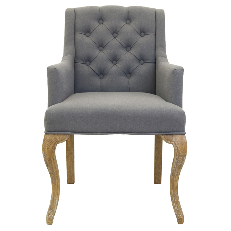 Кресло Mason Classical Armchair grey flax Серый Коричневый в Ижевске | Loft Concept 