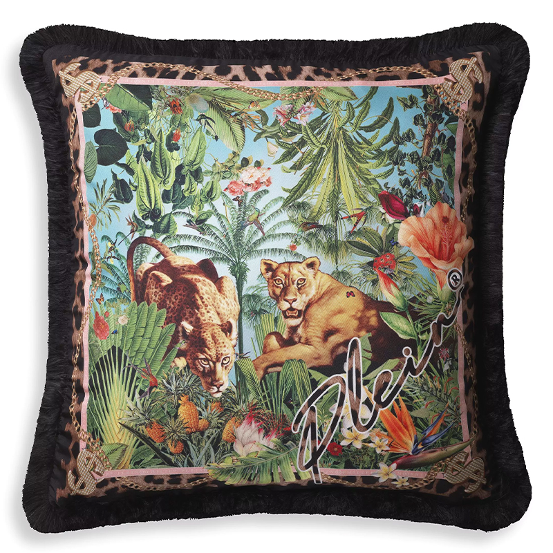 Подушка Philipp Plein Cushion Silk Exotic 50 x 50 Мульти в Ижевске | Loft Concept 