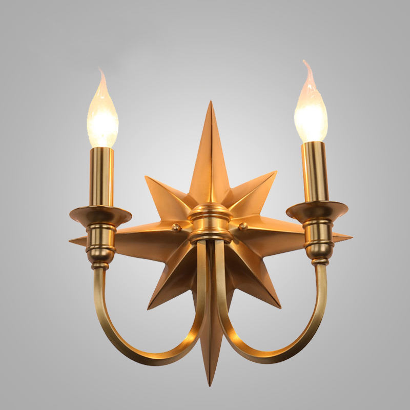 Бра Base Star Wall lamp Double Латунь в Ижевске | Loft Concept 