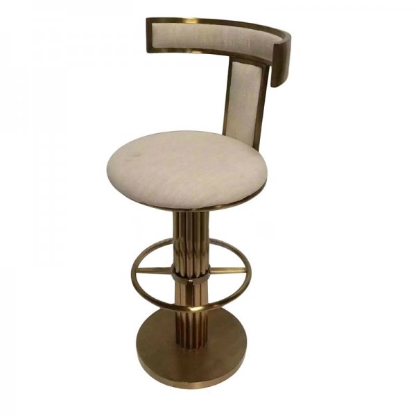 Барный стул Kelly Wearstler Marmont Bar Stool ivory ( слоновая кость ) Латунь в Ижевске | Loft Concept 