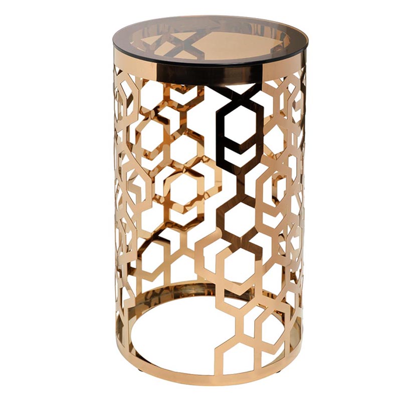 Подставка Yen Geometry pink gold cylinder 70 Глянцевое золото в Ижевске | Loft Concept 