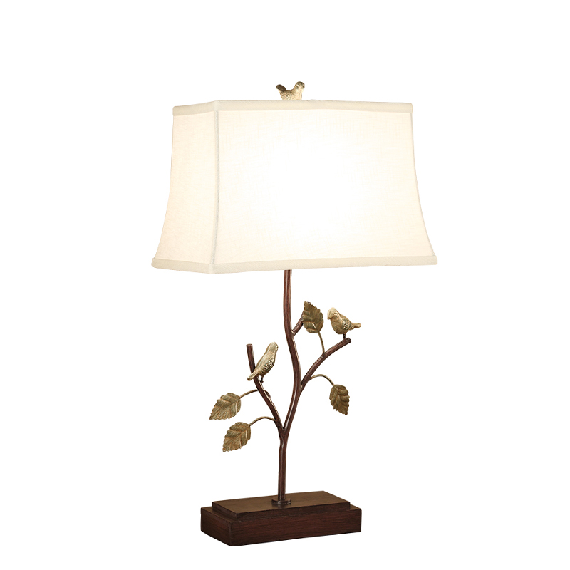 Настольная лампа Bird Talk Table lamp Белый Коричневый Латунь в Ижевске | Loft Concept 