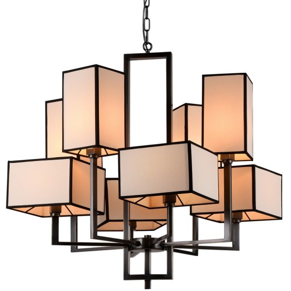 Люстра Cubismus Chandelier 8 Черный Кремовый в Ижевске | Loft Concept 