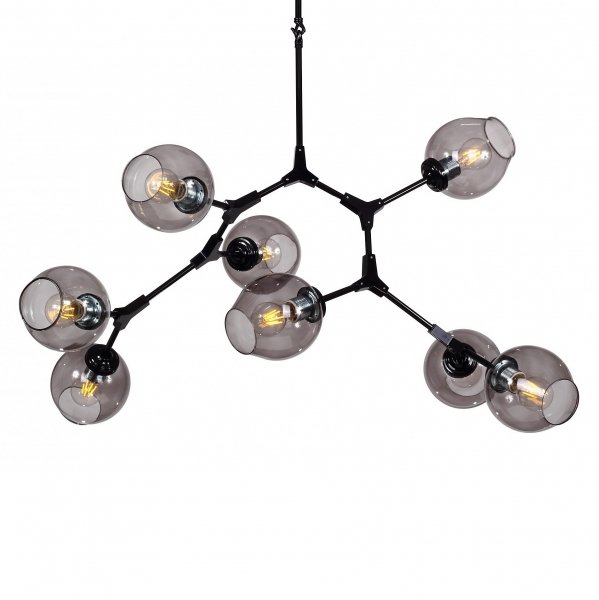 Люстра branching bubble Chandelier 8 Black Черный Серый в Ижевске | Loft Concept 