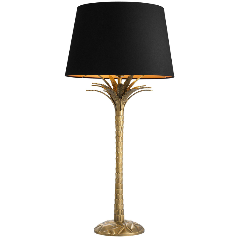 Настольная лампа Eichholtz Table Lamp Palm Harbor Латунь Черный в Ижевске | Loft Concept 