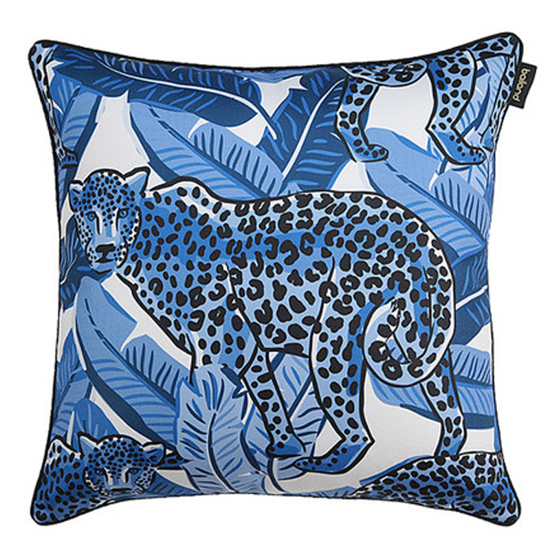 Подушка Pillow Indigo leopard Синий Белый в Ижевске | Loft Concept 