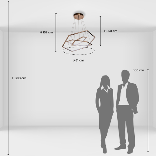 Люстра с 3-мя подвесами в виде шестиугольников Hexagon Horizontal в Ижевске