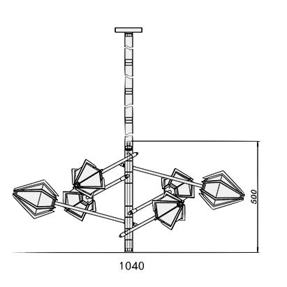 Люстра HARLOW Spoke Chandelier Gabriel Scott в Ижевске