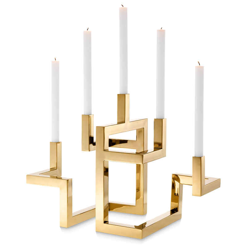 Подсвечник Eichholtz Candle Holder Skyline Латунь в Ижевске | Loft Concept 