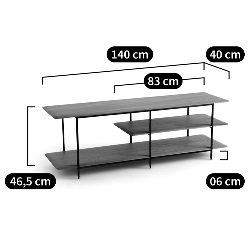 ТВ-тумба с полками из массива ореха Derick Wooden TV Stand в Ижевске