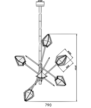 Люстра HARLOW Small Chandelier Gabriel Scott в Ижевске