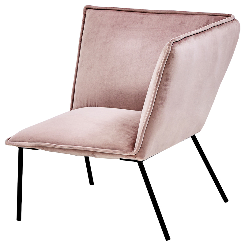 Кресло Corner Armchair pink Розовый пастельный Черный в Ижевске | Loft Concept 