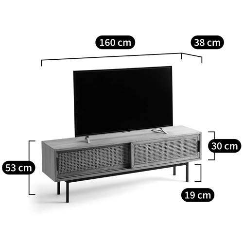 ТВ-тумба с плетеным декором Tate Wicker TV Stand в Ижевске