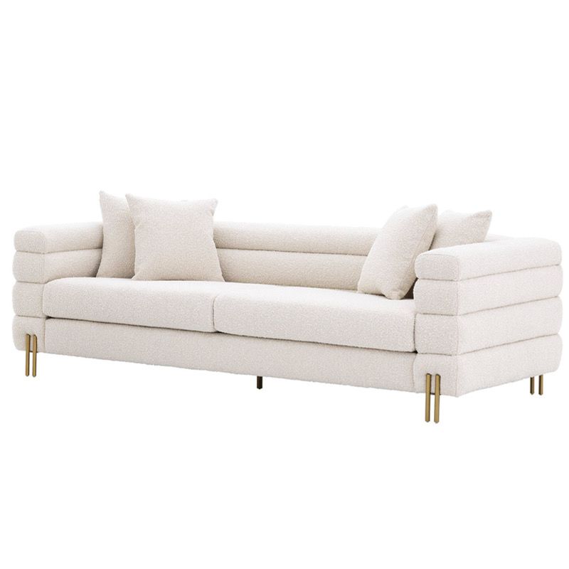 Диван Sofa York boucle cream Кремовый Латунь в Ижевске | Loft Concept 