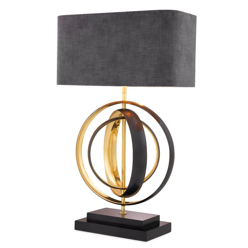 Настольная лампа Eichholtz Table Lamp Riley Серый Черный Латунь в Ижевске | Loft Concept 