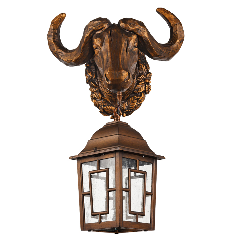 Уличный светильник Bull Lantern Коричневый винтаж Прозрачное Стекло в Ижевске | Loft Concept 