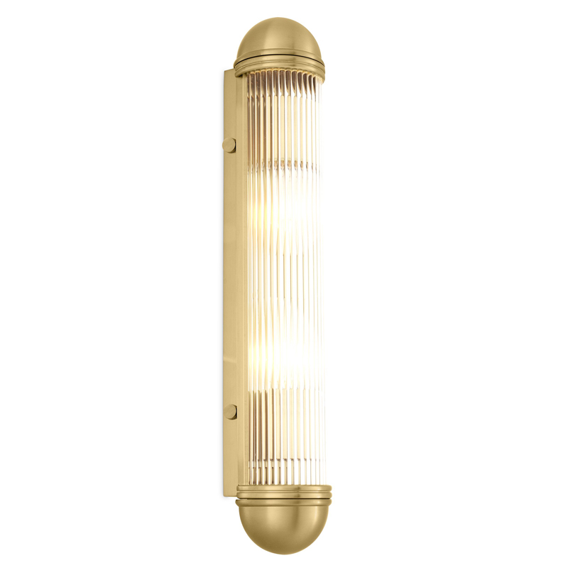 Бра Eichholtz Wall Lamp Auburn Brass Латунь Античная полированная Прозрачный в Ижевске | Loft Concept 