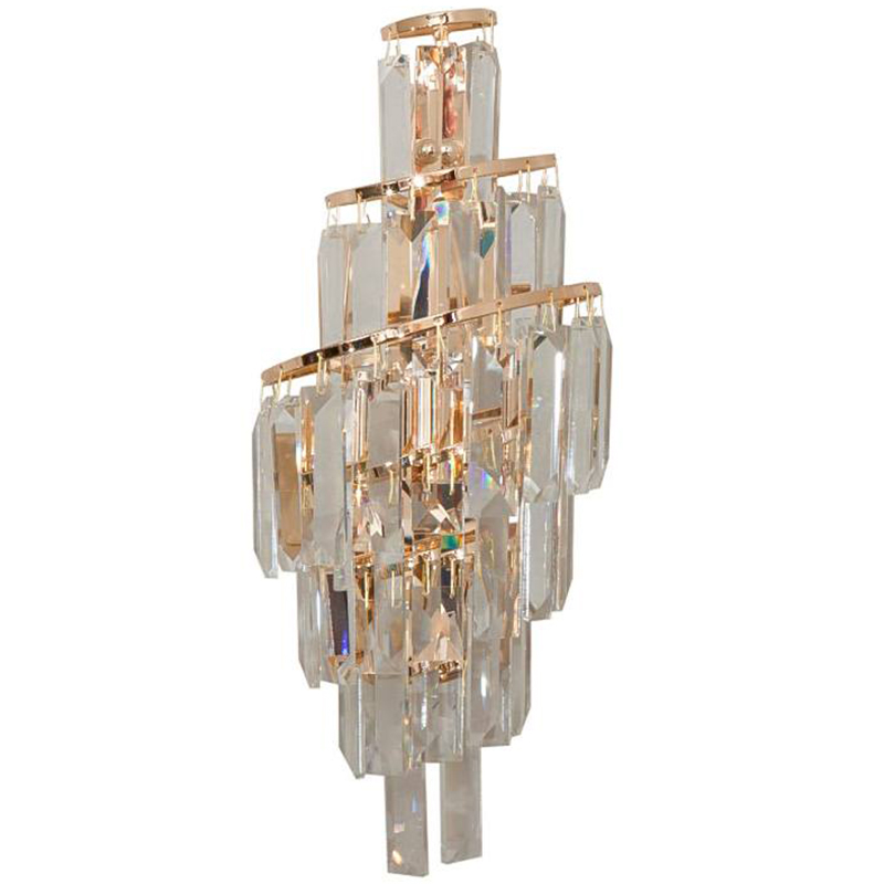 Бра Odeon Cascade Wall Lamp Gold 38 Прозрачное Стекло Золотой в Ижевске | Loft Concept 