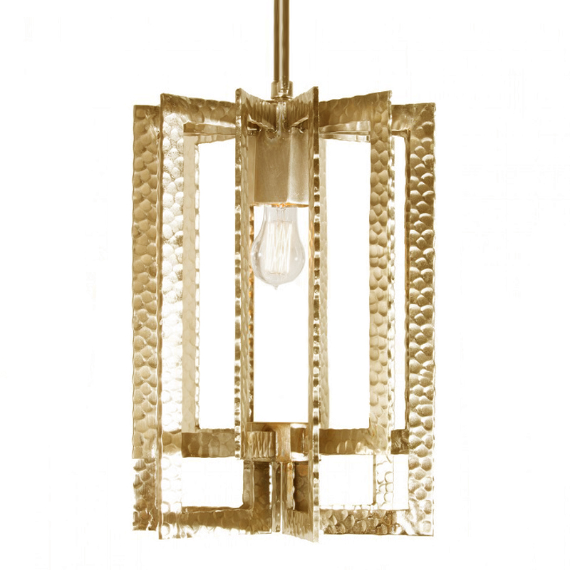 Подвесной Светильник Textured Cage Pendant Lamp gold Латунь в Ижевске | Loft Concept 