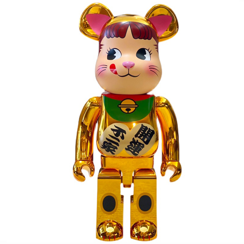 Статуэтка Bearbrick Maneki Neko Gold Золотой Мульти в Ижевске | Loft Concept 