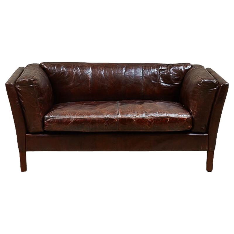 Диван RH SORENSEN Sofa Brown leather double Коричневый в Ижевске | Loft Concept 